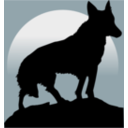 download Wolf clipart image with 315 hue color