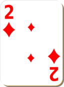 White Deck 2 Of Diamonds