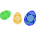download 3 Colour Easter Eggs clipart image with 45 hue color