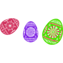 download 3 Colour Easter Eggs clipart image with 270 hue color