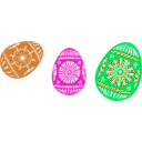 download 3 Colour Easter Eggs clipart image with 315 hue color