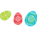 download 3 Colour Easter Eggs clipart image with 0 hue color