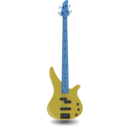 download Simple Bass Guitar 4 Strings clipart image with 180 hue color