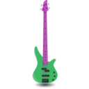 download Simple Bass Guitar 4 Strings clipart image with 270 hue color