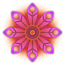 download Flower Burst clipart image with 315 hue color