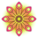 download Flower Burst clipart image with 0 hue color