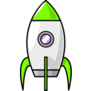 download A Cartoon Moon Rocket clipart image with 90 hue color