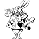 download Rabbit From Alice In Wonderland clipart image with 90 hue color
