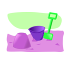 download Sandcastle 2 clipart image with 270 hue color