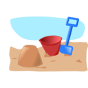 download Sandcastle 2 clipart image with 0 hue color
