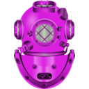 download Diving Helmet clipart image with 270 hue color