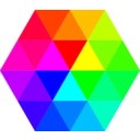 download 24 Color Hexagon clipart image with 0 hue color