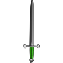 download Simple Sword clipart image with 90 hue color