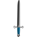 download Simple Sword clipart image with 180 hue color