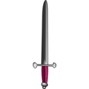 download Simple Sword clipart image with 315 hue color