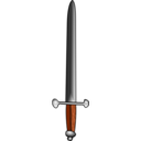 download Simple Sword clipart image with 0 hue color