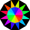 download Rainbow Dodecagram clipart image with 45 hue color
