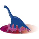 download Dinosaurio clipart image with 180 hue color