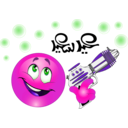 download Boy Toy Gun Smiley Emoticon clipart image with 270 hue color