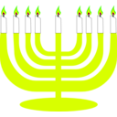 download Simple Menorah For Hanukkah clipart image with 45 hue color