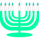 download Simple Menorah For Hanukkah clipart image with 135 hue color