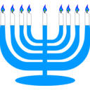 download Simple Menorah For Hanukkah clipart image with 180 hue color