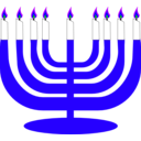 download Simple Menorah For Hanukkah clipart image with 225 hue color