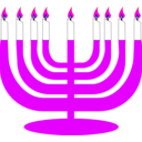download Simple Menorah For Hanukkah clipart image with 270 hue color