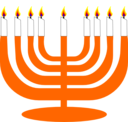 download Simple Menorah For Hanukkah clipart image with 0 hue color