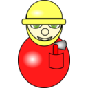 download Fireman clipart image with 0 hue color