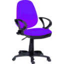 download Desk Chair Blue With Wheels clipart image with 45 hue color