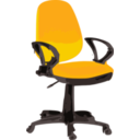 download Desk Chair Blue With Wheels clipart image with 180 hue color