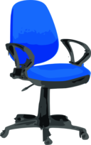 Desk Chair Blue With Wheels