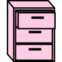 download Filing Cabinet clipart image with 270 hue color