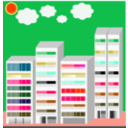 download Simple City Skyscraper clipart image with 315 hue color