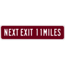 download Next Exit 11 Miles clipart image with 180 hue color