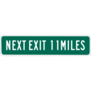 download Next Exit 11 Miles clipart image with 0 hue color