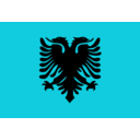download Flag Of Albania clipart image with 180 hue color