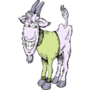 download Goat In A Sweater clipart image with 225 hue color