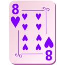 download Ornamental Deck 8 Of Hearts clipart image with 270 hue color