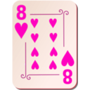 download Ornamental Deck 8 Of Hearts clipart image with 315 hue color