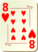 Ornamental Deck 8 Of Hearts