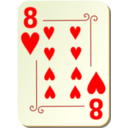download Ornamental Deck 8 Of Hearts clipart image with 0 hue color