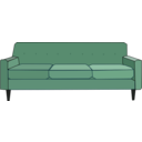 download Green Sofa clipart image with 90 hue color