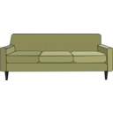 download Green Sofa clipart image with 0 hue color