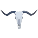 download Longhorn Skull clipart image with 180 hue color