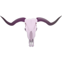 download Longhorn Skull clipart image with 270 hue color