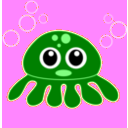 download Funny Octopus clipart image with 180 hue color