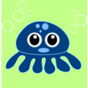 download Funny Octopus clipart image with 270 hue color