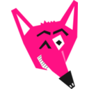 download Smart Fox Face clipart image with 315 hue color